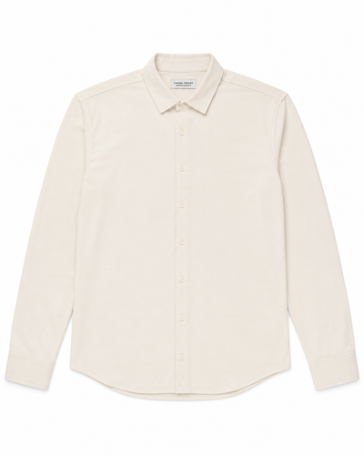 Casual Friday CFFollke LS Jersey Shirt - White Flannel