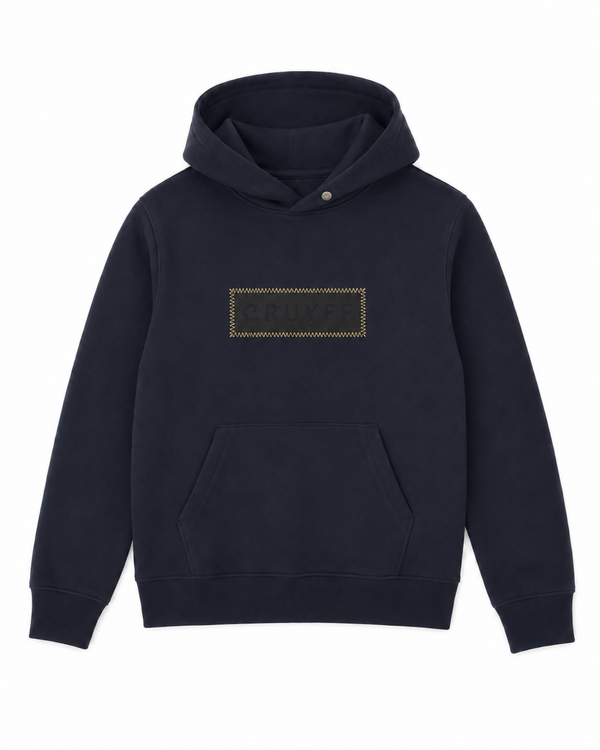Cruyff Fuzeknit Lasercut Hoodie - Blue Gold