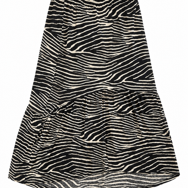 Geisha Maxi Skirt - Black / Off-White