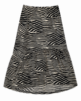 Geisha Maxi Skirt - Black / Off-White