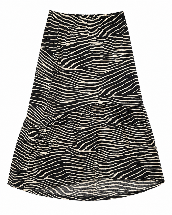 Geisha Maxi Skirt - Black / Off-White
