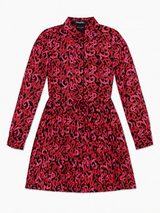 Nik & Nik Ilona Logo Dress - Black / Cardinal Red / Fruit Pave