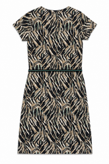 Sandwich Dress - Gray / White / Black