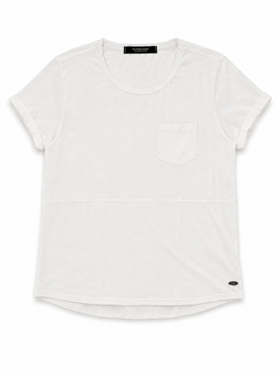 Scotch & Soda Long Fit T-shirt - Wit