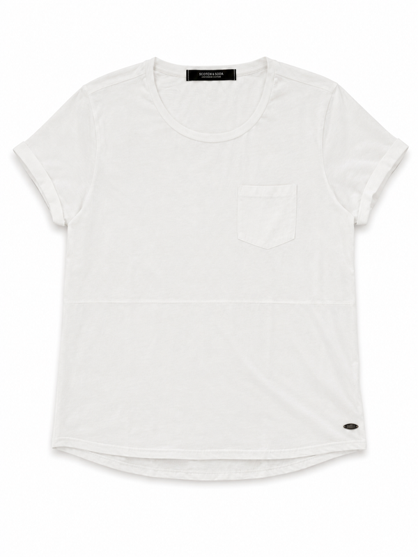 Scotch & Soda Long Fit T-Shirt - White