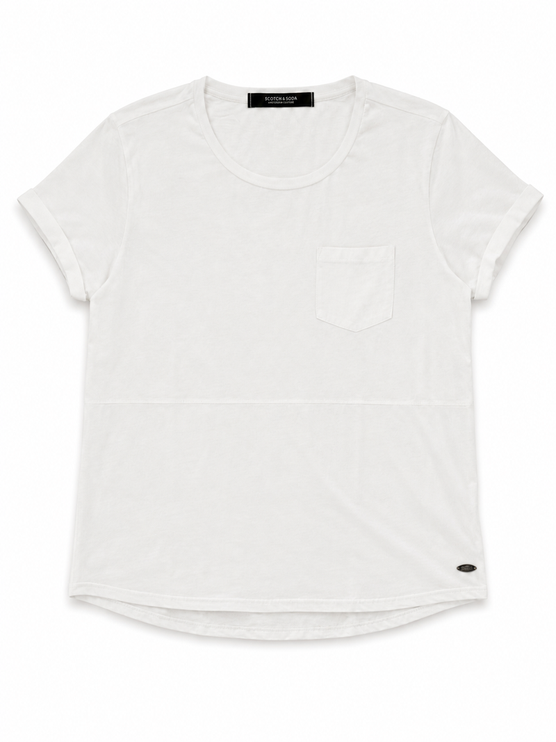 Scotch & Soda Long Fit T-Shirt - White