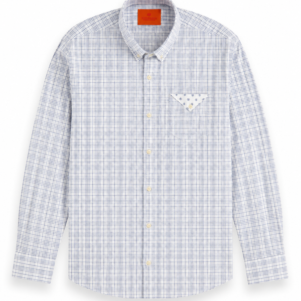 Scotch & Soda Raves & Waves Regular Shirt - White/Stripes