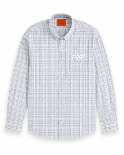 Scotch & Soda Raves & Waves Regular Overhemd - Wit / Gestreept