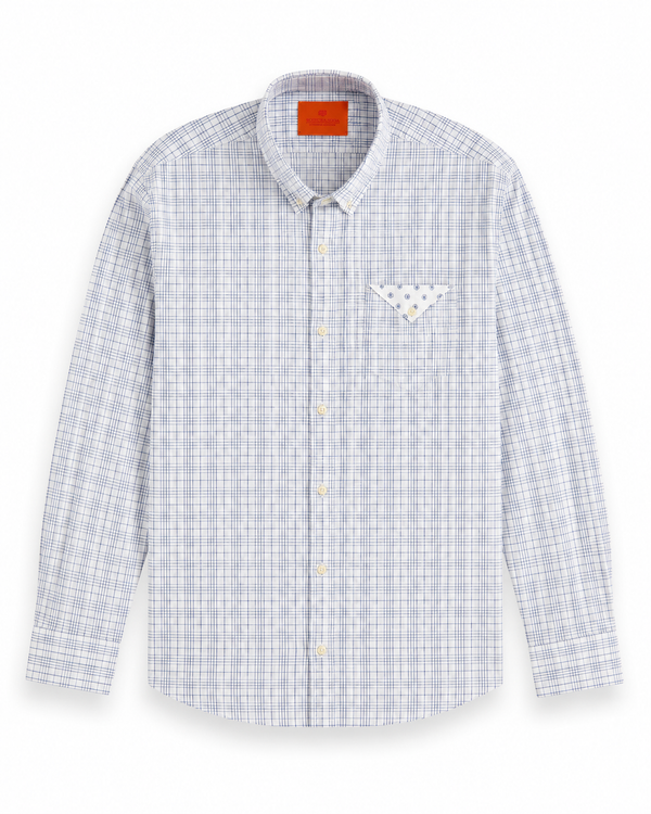Scotch & Soda Raves & Waves Regular Shirt - White/Stripes