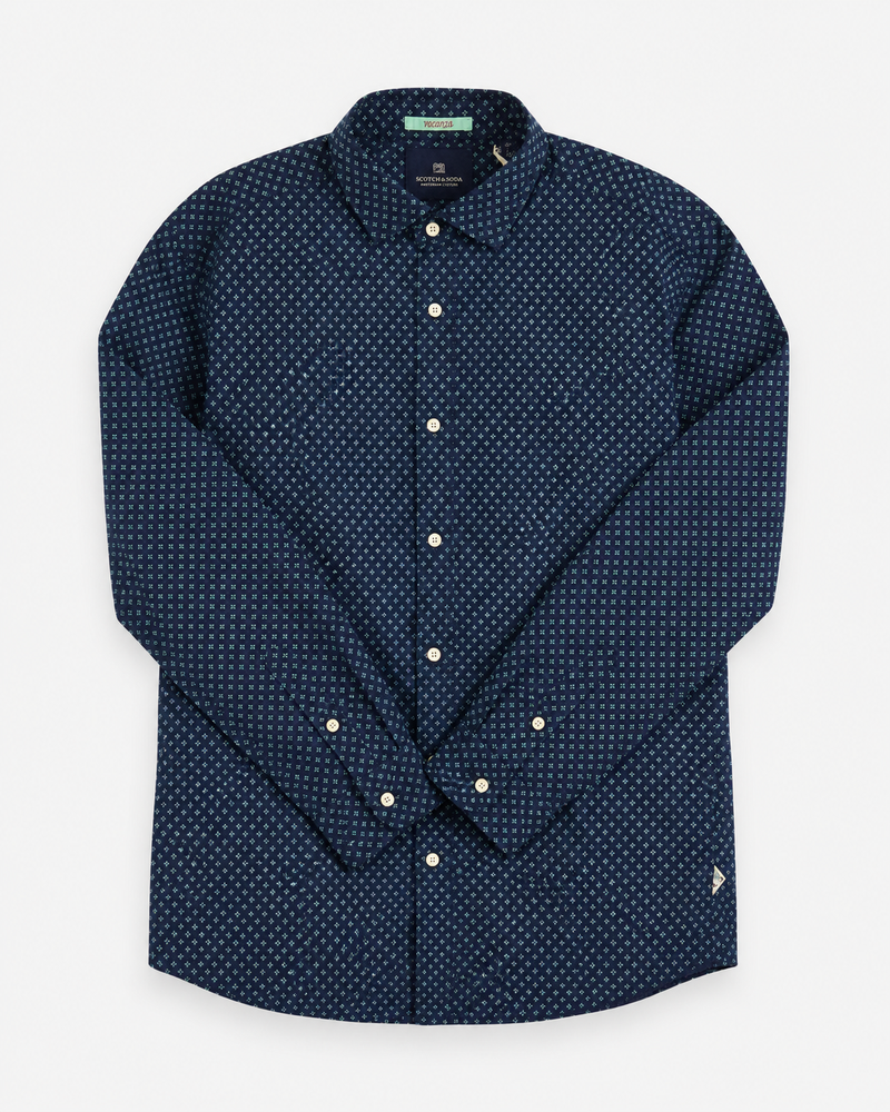 Scotch & Soda Vacanza Flakes Shirt - Blue