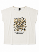 Vero Moda Curve Aesthetic Art Print Top - Snow White