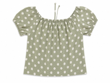 Vero Moda VMJrsMilo SS Off-Shoulder Top - Desert Sage / Snow White