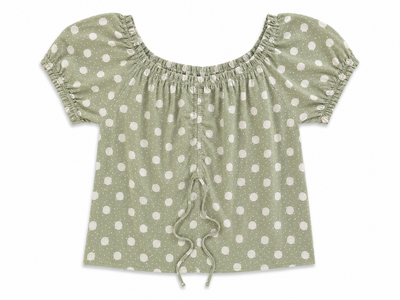 Vero Moda VMJrsMilo Off-Shoulder Top - Desert Sage / Snow White