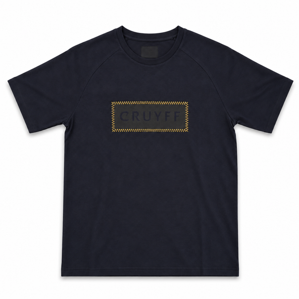 Cruyff Fuzeknit Lasercut T-shirt - Blauw Goud