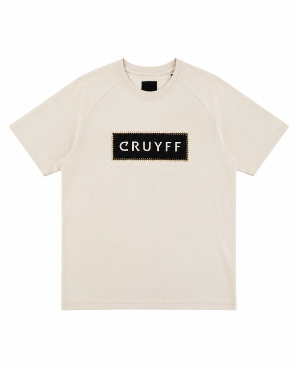 Cruyff Fuzeknit Lasercut Tee - Creme Gold
