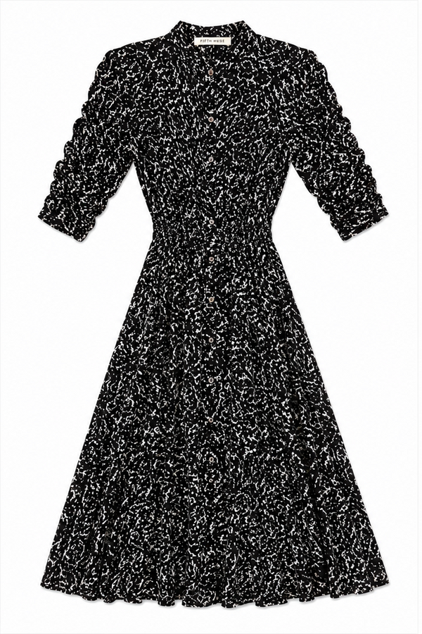 Fifth House Abstract Animal Dress - Black