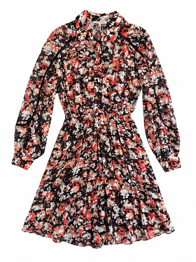 Fifth House Roma Short Dress - Flowerfield Brown