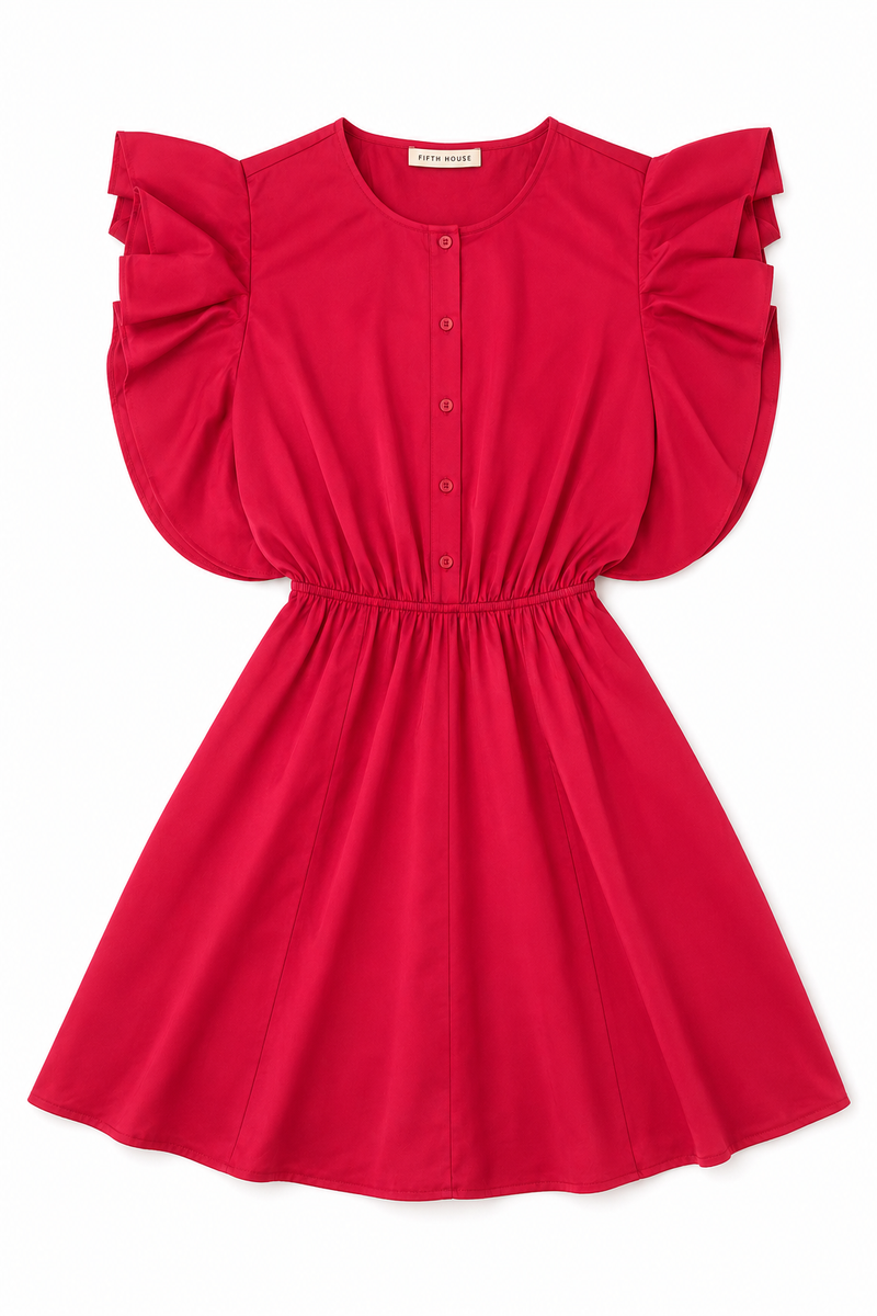 Fifth House Sera Sleeveless Dress - Raspberry