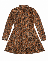 Nik & Nik Charley Print Dress - Black / Dull Orange