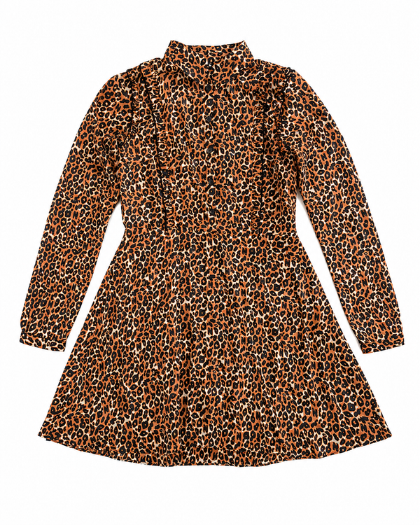 Nik & Nik Charley Print Dress - Black / Dull Orange