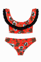 O’Neill Flouncy Bandeau Swimsuit - Red / Blue