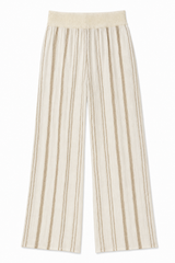 Coato Beige Elastic Waist Pants - Beige