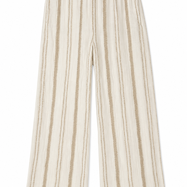 Coato Beige Elastic Waist Pants - Beige