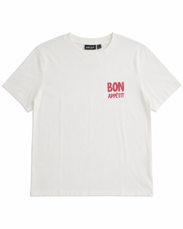 Pieces Bon Appetit Top - Bright White