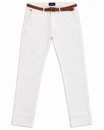 Scotch & Soda Stuart Regular Slim Broek - Wit