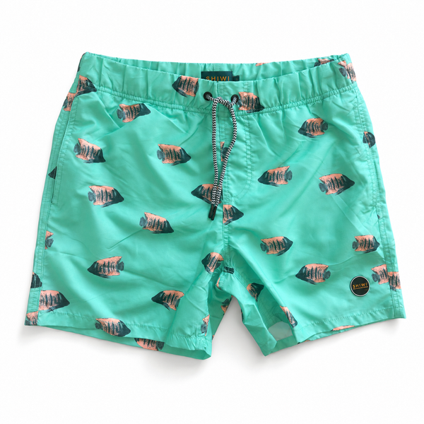 Shiwi The Sunrise Brand Swim Shorts - Green Fish