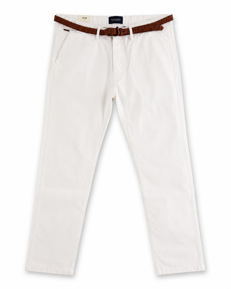Scotch & Soda Stuart Regular Slim Pants - White