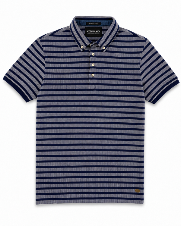 Scotch & Soda Gestreepte Polo - Blauw