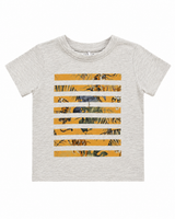 Name It Gray Stripes Tiger Top - Gray