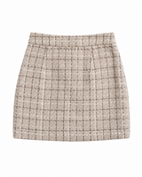 Vero Moda VMMiley HR Short Tweed Skirt - Oatmeal