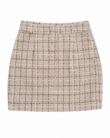 Vero Moda VMMiley HR Short Tweed Skirt - Oatmeal
